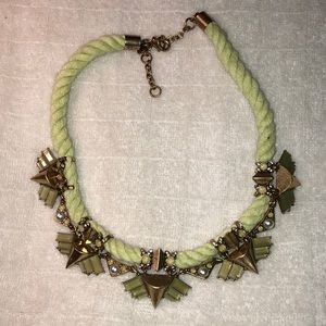 J. Crew Light Green Rope Necklace